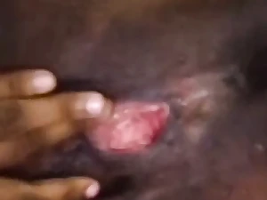 Stepson & Milf finger and toy as Ethiopian Milf satiates herself in douche